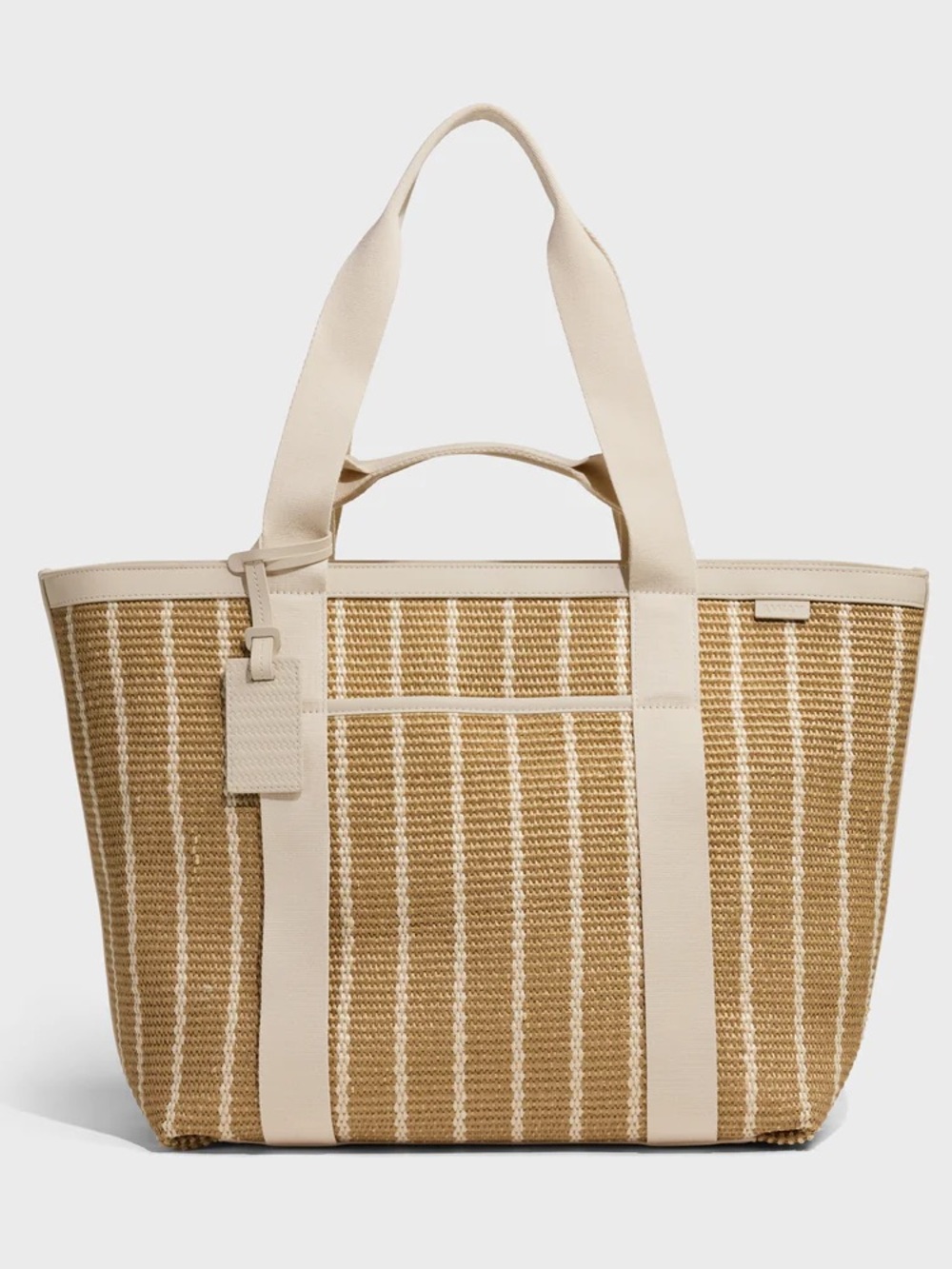 Riviera Straw Tote in White Seagrass